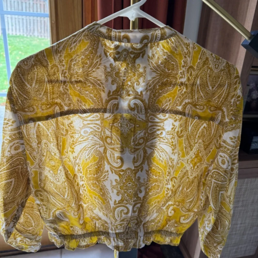 Cara Cara Perrin Top, Inkwash Paisley Yellow - Picture 4 of 4
